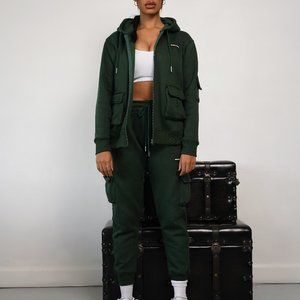 Forest Green Premium Fleece Tracksuit Unisex